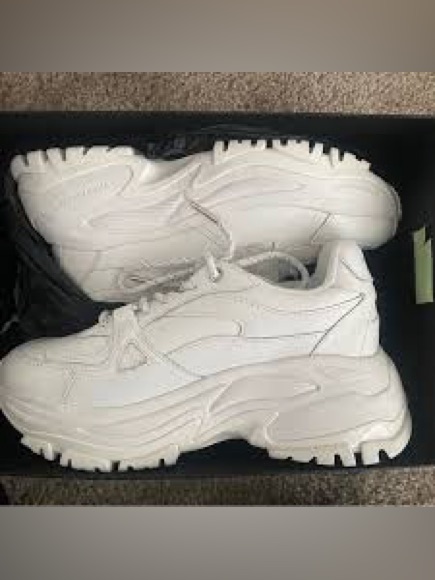 839. New Size 43 /Us 12 The Kooples Cream White Chunky Sole Sneakers